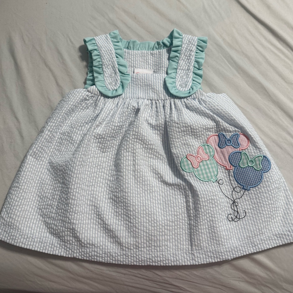 Kids' Ruffled Top with Minnie Disney Balloon Design